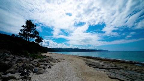 Amami oshima island Kagoshima / Japan - 09.22.2018 : It’s a beach side in Amami oshima island Kagoshima. 4K & time lapse. camera : Canon EOS 5D mark4
