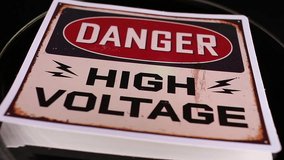 Danger high voltage sign symbol