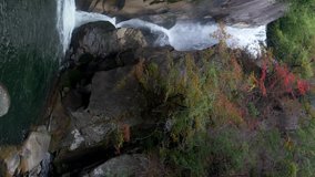 Senga Falls in the Shosenkyo Gorge in Kofu City, Yamanashi Prefecture, Japan (vertical)
