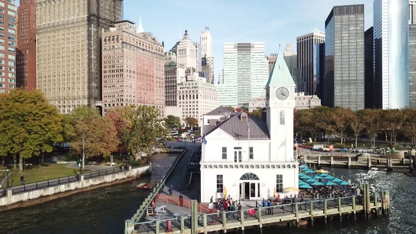 New York Downtown, Wagner Park, Hudson River, Pier A Harbor House