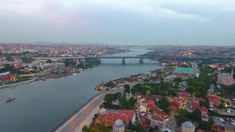 istanbul eyup sultan mosque, golden horn ramadan candle ottoman architecture pierre loti drone shot