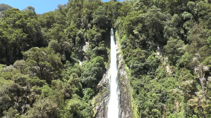 Waterfall in New Zealand.