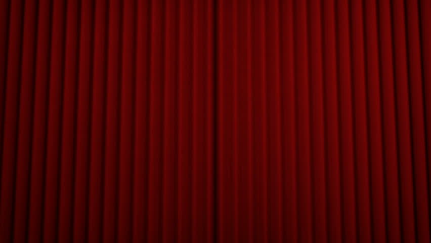 Red fabric curtain slowly and smoothly opening. Green screen background for chroma key. Royalty-Free Stock Footage #1020551470