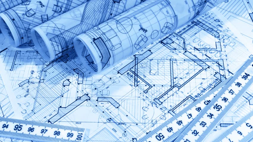 this motion graphics shows animated blueprint Stock Footage Video (100% ...