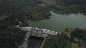 Water dam in nature. Europe