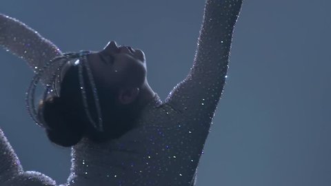Rhythmic Gymnastics Slips On One Arm Stock Footage Video (100% Royalty