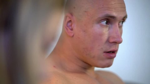 Embarrassed naked man Stock Video Footage - 4K and HD Video Clips