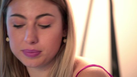 Embarrassed naked woman Stock Video Footage - 4K and HD Video Clips