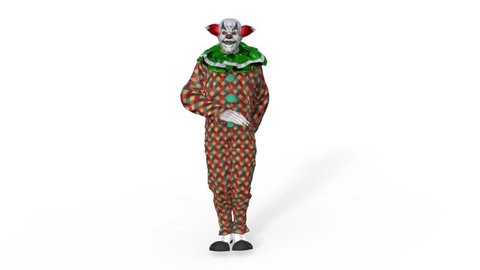 clown bows down, Animation