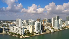 Nice aerials video Miami Edgewater Biscayne Bay