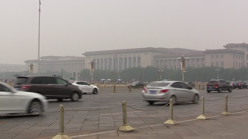 View on Tiananmen Square in Beijing, China.