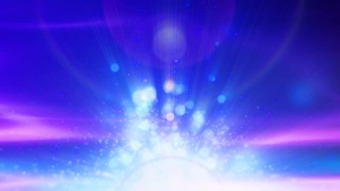 Abstract animation background shining light rays stars particles waves flowing flying rotating loop