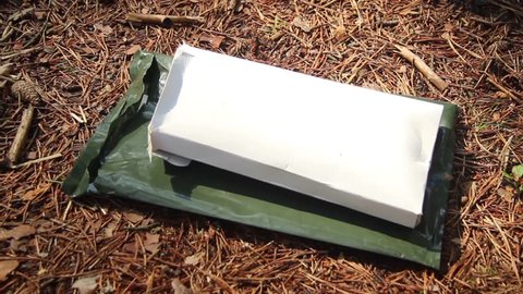 The Lithuanian Military Meal Ready-To-Eat (MRE). Time Lapse of The Heating Package