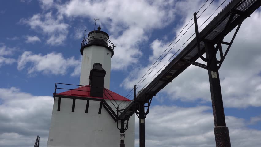 Michigan City Lighthouse Time Lapse