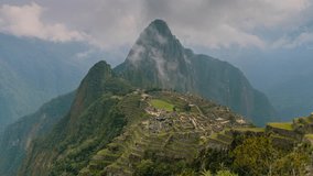 4k timelapse video of Machu Picchu in Peru