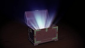 Treasure chest opening with  magic light and particles. - Powered by Shutterstock - Get 15% off with code: PIKWIZARD15