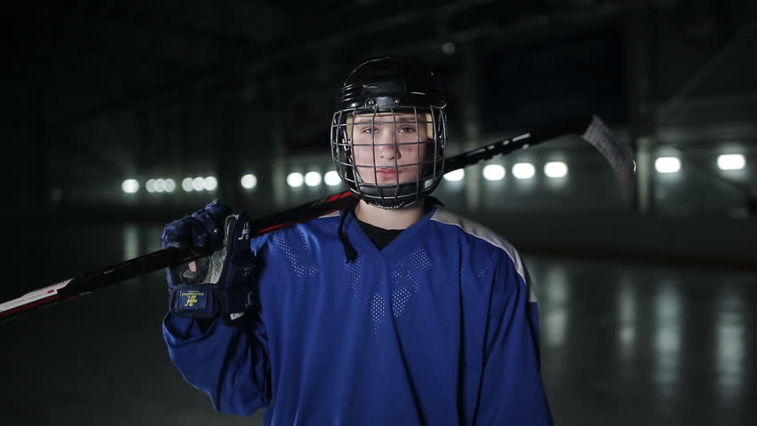 Handsome Hockey Player Smiling At Stock Footage Video 100 Royalty Free Shutterstock