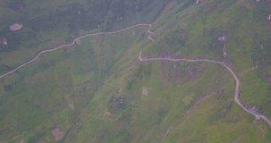 Aerial view, top view of Ma Pi Leng Pass, Dong Van. Royalty high-quality free stock video footage aerial view, top view of Ma Pi Leng Pass of the four most treacherous and beautiful in north Vietnam