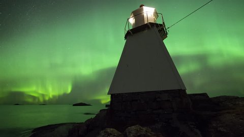 Lighthouse with Northern Lights