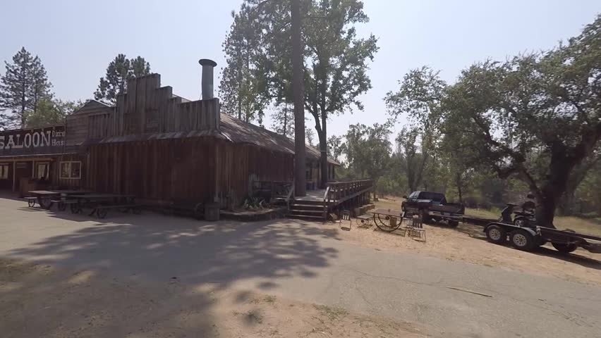 walking up to a Saloon in a western town in California