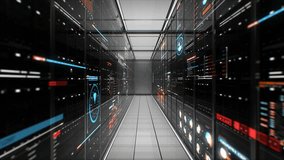 Slow penning view, Data cloud server room with various UI, 4k animation - Powered by Shutterstock - Get 15% off with code: PIKWIZARD15