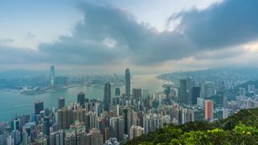 Time lapse of Hong Kong cityscape.
