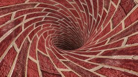 brickwall sinkhole blackhole wormhole funnel tunnel seamless loop animation background new quality vintage style cool nice beautiful 4k stock video footage