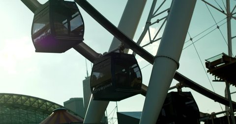Chicago, Illinois / United States - September 5 2018: Navy Pier Ferris Wheel, Chicago