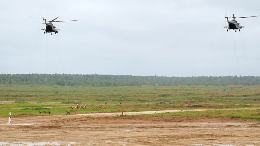 Landing of combat units from helicopters
