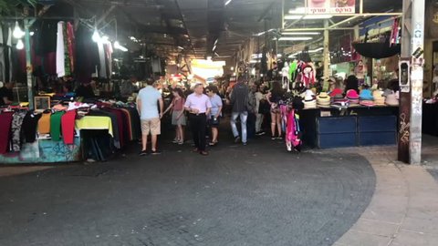 Tel Aviv, Israel - 11 04 2017: Carmel Market Tel Aviv