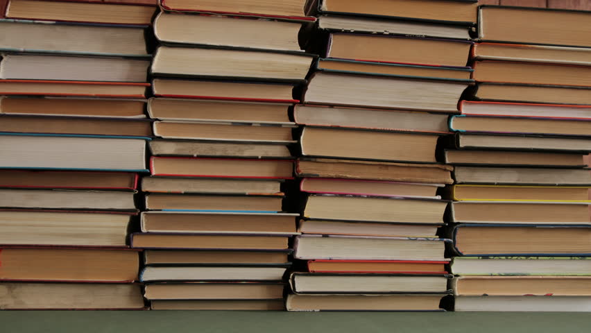 timelapse, books disappear from bookshelves, vintage style Royalty-Free Stock Footage #1020853201