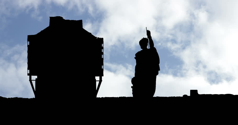 Milan Velasca Tower with Statue Silhouette day Timelapse