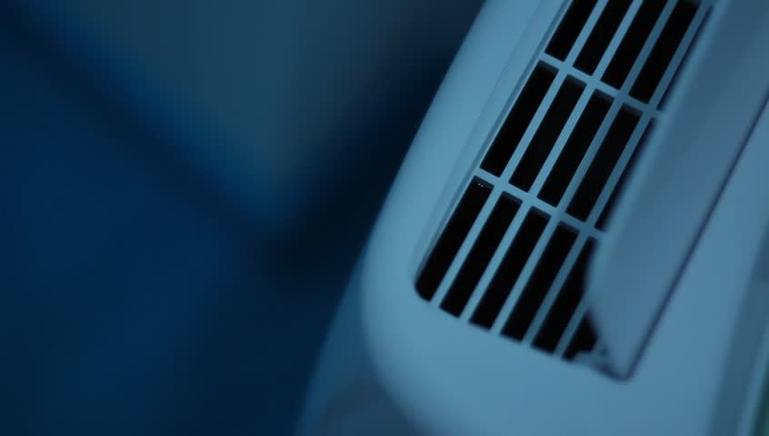 Dehumidifier working to remove water from air. Royalty-Free Stock Footage #1020868507
