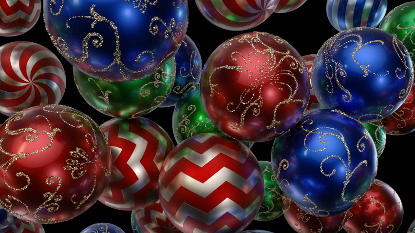 colorful christmas balls