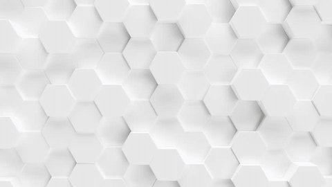 technology hexagon pattern background - 4k seamless loop 3D rendering 