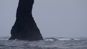 A video of a true tourist spot in Black Beach, the Basalt Finger Rocks.