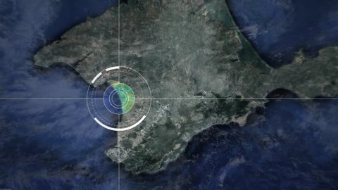 Sevastopol, Crimea, surveillance drone or satellite camera spying