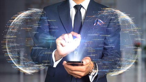 Businessman Hologram Concept Tech - IPO