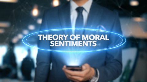 Businessman Hologram Economics - Theory of Moral Sentiments