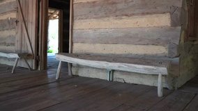 Panning Video of Front Porch of Old Wood House