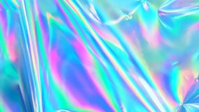 Cool background Loop of Holographic texture. Vibrant aqua menthe color with motion. Abstract Smooth 4K Holographic Iridescent Pearl  Texture Render Animation. Moving multi-color light Live wallpaper - Powered by Shutterstock - Get 15% off with code: PIKWIZARD15