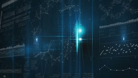 Digitally generated animation of multiple moving graphs against black background - Powered by Shutterstock - Get 15% off with code: PIKWIZARD15