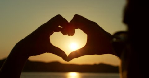 Beautiful Woman Making Heart Shape Stock Footage Video 100 Royalty Free Shutterstock