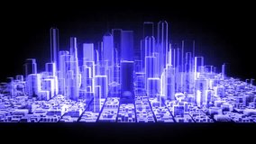 3D animation of a holographic city rotating and also loopable - Powered by Shutterstock - Get 15% off with code: PIKWIZARD15