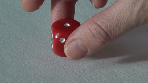 one 1 red bone dice board game. choice casino winner