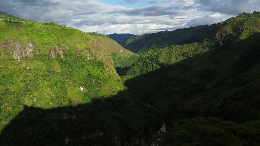 Magdalena River Valley seen from La Chaquira, San Agustin, Huila Department, Colombia