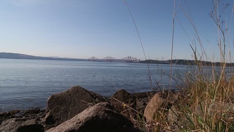 Wide view of the Forth Bridge from far point 