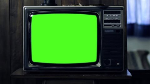 80年代のテレビと緑のスクリーン 白黒 拡大ズーム ゆっくり の動画素材 ロイヤリティフリー Shutterstock