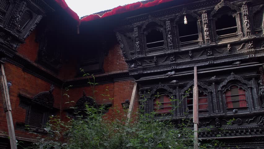 Kumari Ghar - House of Living Goddess at Durbar Square in Kathmandu, Nepal