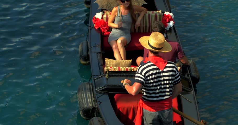 Couple on Romantic Gondola Ride
